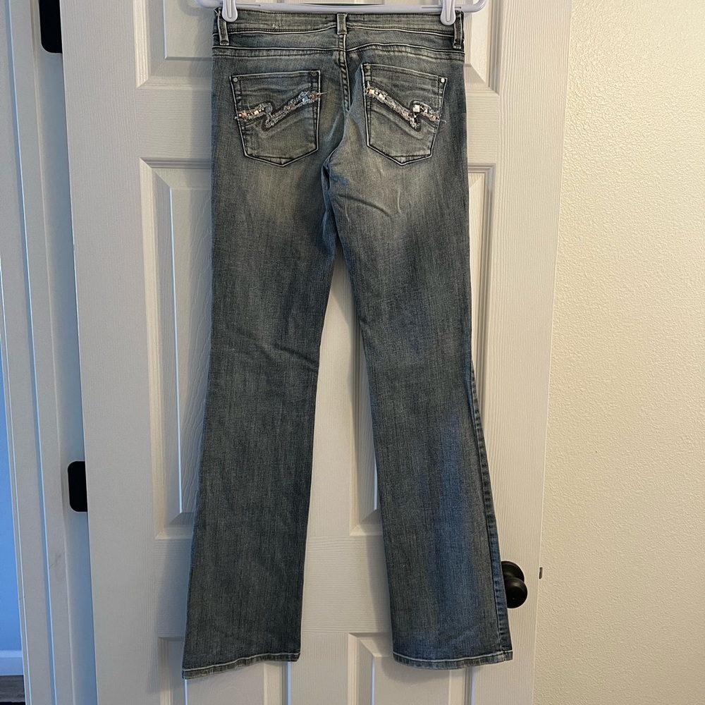 White House Black Market Blue Boot Cut Jeans - Picture 3 of 3